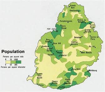 Carte de l'île Maurice Carte de l'île Maurice