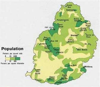 Carte de l'le Maurice